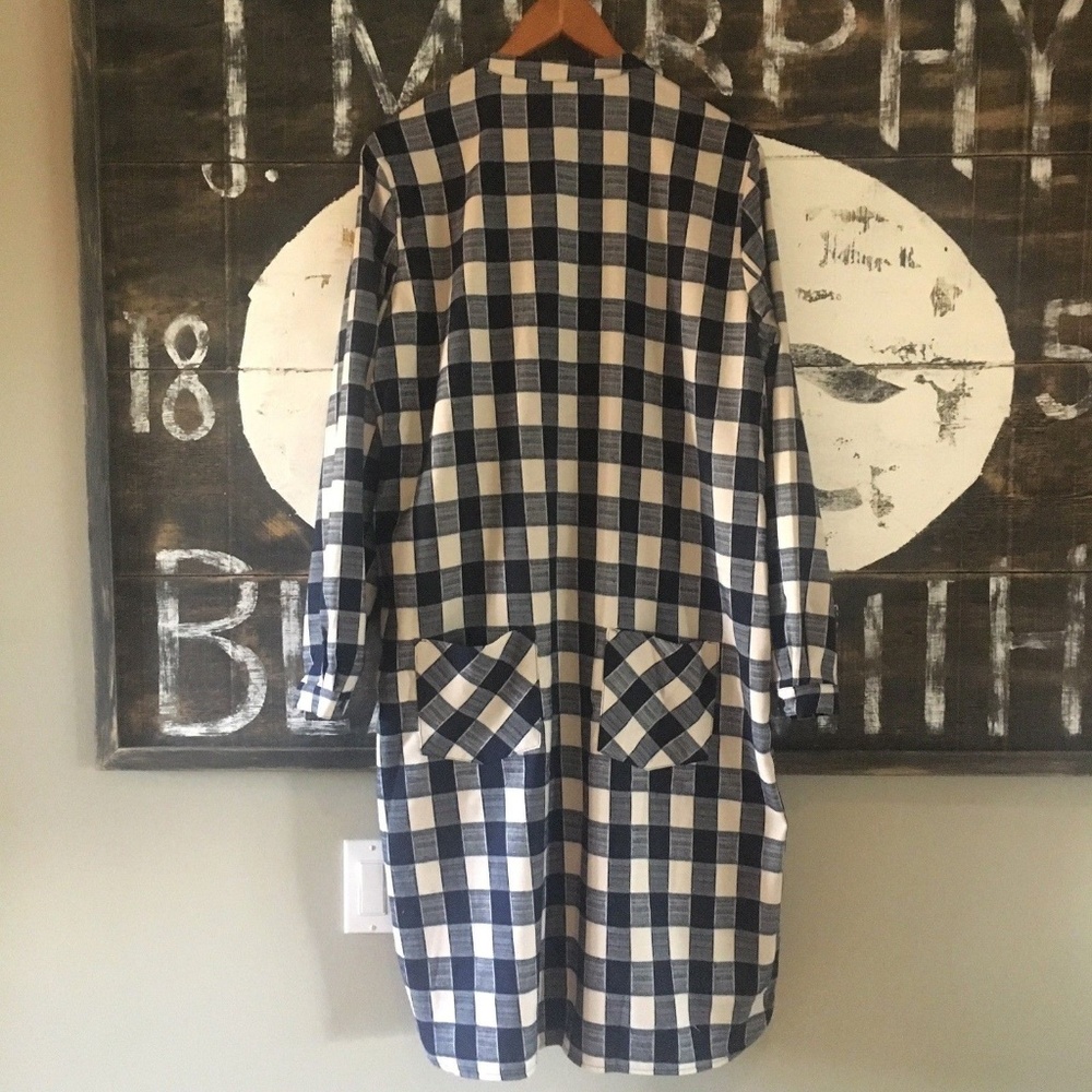 SOLD OUT! Buffalo Plaid Long Jacket Sweater Duster - Picture 6 of 8